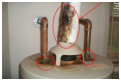rusted water heater image